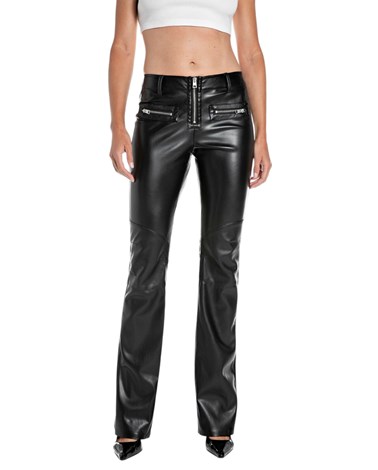 Replay bootcut hlače od umjetne kože
