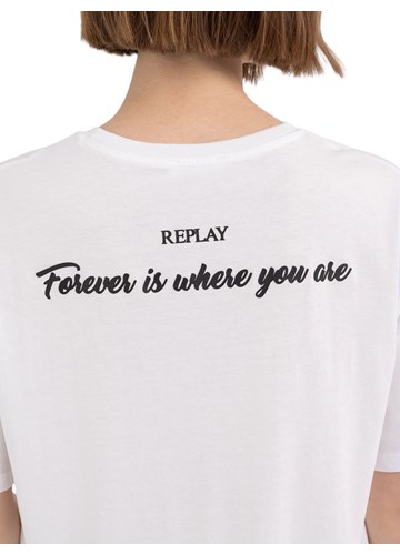 Replay BOXY MAJICA S IZBLIJEDJELIM PRINTOM - 5