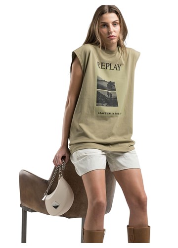 Replay BOY-FIT MAJICA S FOTO PRINTOM - 1