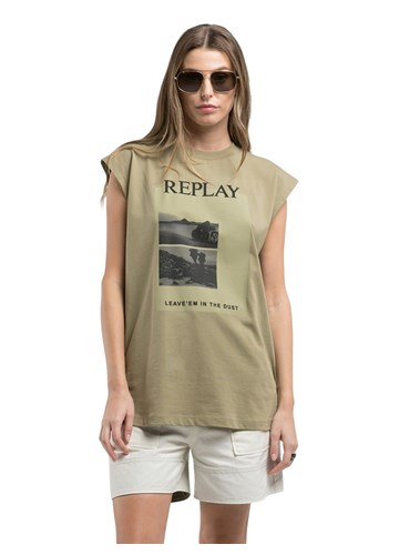 Replay BOY-FIT MAJICA S FOTO PRINTOM - 2