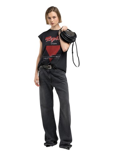 Replay BOY-FIT MAJICA S KONTRASTNIM PRINTOM - 1