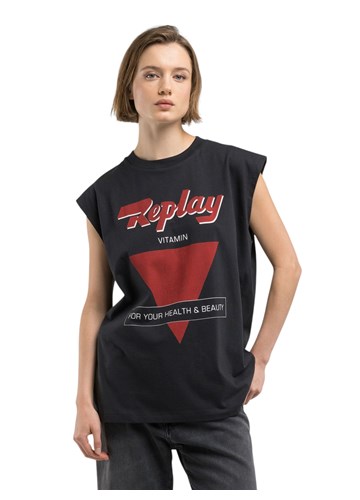 Replay BOY-FIT MAJICA S KONTRASTNIM PRINTOM - 2