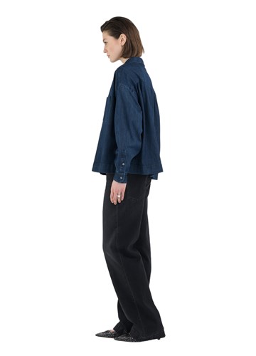 Replay COMFORT FIT ŽENSKA KOŠULJA OD TAMNOG TRAPERA - 2
