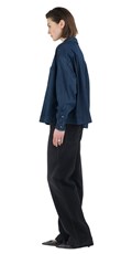 COMFORT FIT ŽENSKA KOŠULJA OD TAMNOG TRAPERA - 2