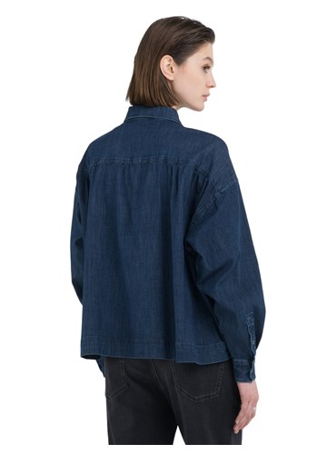 Replay COMFORT FIT ŽENSKA KOŠULJA OD TAMNOG TRAPERA - 4
