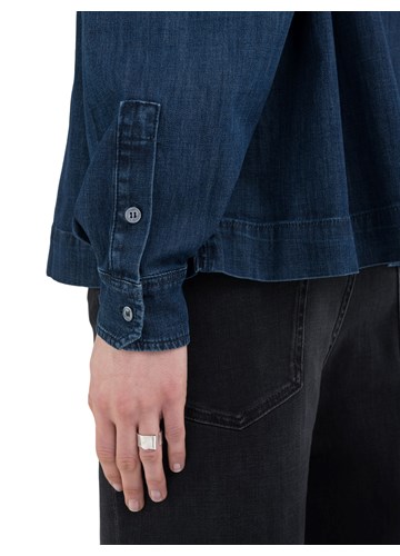 Replay COMFORT FIT ŽENSKA KOŠULJA OD TAMNOG TRAPERA - 6