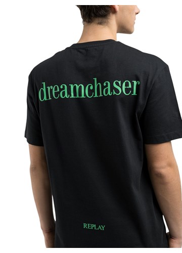 Replay CRNA MAJICA S NATPISOM DREAMCHASER NA LEĐIMA - 5