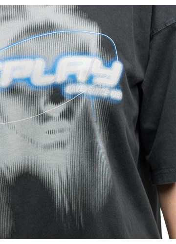 Replay CRNA OVERSIZE MAJICA S FUTURISTIČKIM PRINTOM - 6