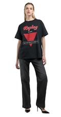 CRNA BOY-FIT MAJICA S PRINTOM - 1