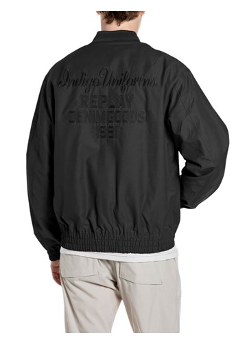 Replay CRNA BOMBER JAKNA OD KEPERA S IZVEZENIM PRINTOM - 2