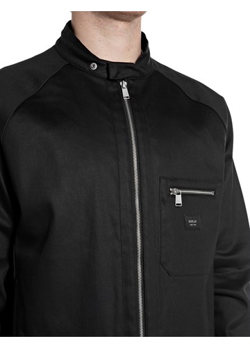 Replay CRNA BOMBER JAKNA OD PAMUKA S BOGATIM VEZOM NA LEĐIMA - 3