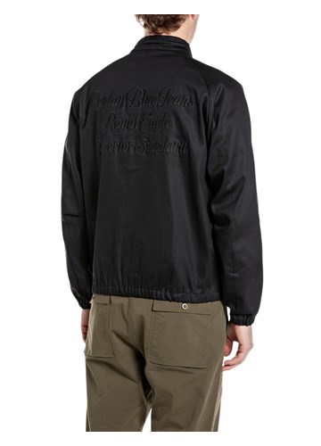 Replay CRNA BOMBER JAKNA OD PAMUKA S BOGATIM VEZOM NA LEĐIMA - 2