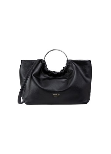 Replay CRNA CROSSBODY TORBA S OKRUGLIM RUČKAMA - 1