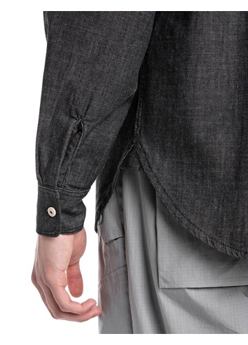 Replay CRNA DENIM KOŠULJA S KONTRASTNIM GUMBIMA - 5