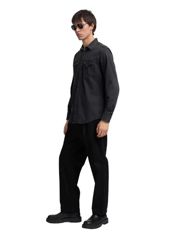Replay CRNA DENIM KOŠULJA U VESTERN STILU - 4