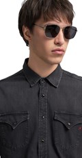 CRNA DENIM KOŠULJA U VESTERN STILU - 5