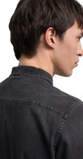 CRNA DENIM KOŠULJA U VESTERN STILU - 7