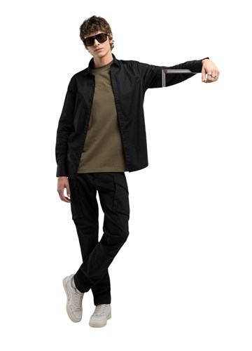 Replay CRNA KLASIČNA KOŠULJA OD POPELINA - 1