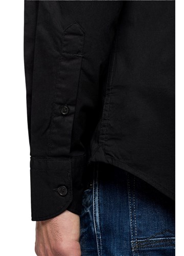 Replay CRNA KLASIČNA KOŠULJA OD POPELINA - 6