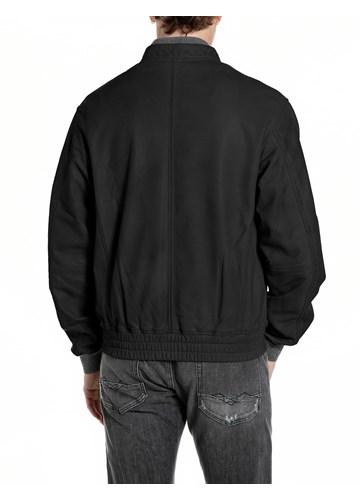 Replay CRNA KOŽNA BOMBER JAKNA - 2