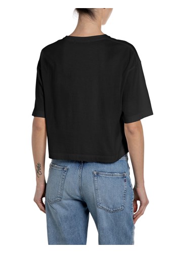 Replay CRNA KRAĆA MAJICA S PRINTOM I'M FINE - 2