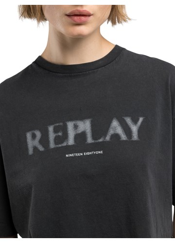 Replay CRNA KRAĆA MAJICA S LOGOM - 2