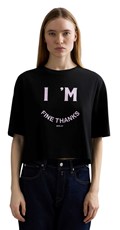 CRNA KRAĆA MAJICA S PRINTOM I'M FINE - 2