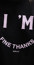 CRNA KRAĆA MAJICA S PRINTOM I'M FINE - 5