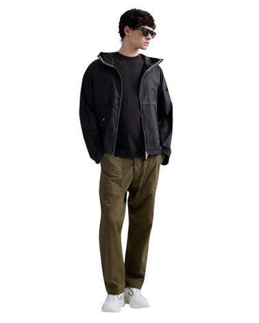 Replay crna lagana jakna s kapuljačom