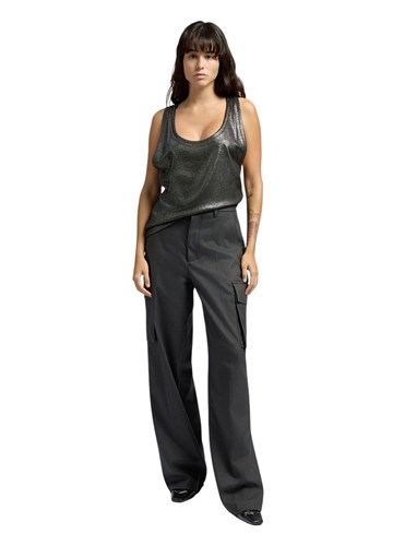 Replay CRNA MAJICA BEZ RUKAVA SA SJAJNIM EFEKTOM - 1 Replay CRNA MAJICA BEZ RUKAVA SA SJAJNIM EFEKTOM - 1