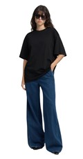 CRNA MAJICA BOYFIT KROJA S WESTERN PRINTOM - 1