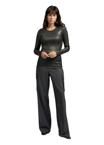 Replay CRNA MAJICA DUGIH RUKAVA SA SVJETLUCAVIM EFEKTOM  - 1