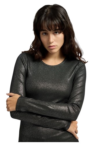 Replay CRNA MAJICA DUGIH RUKAVA SA SVJETLUCAVIM EFEKTOM  - 5