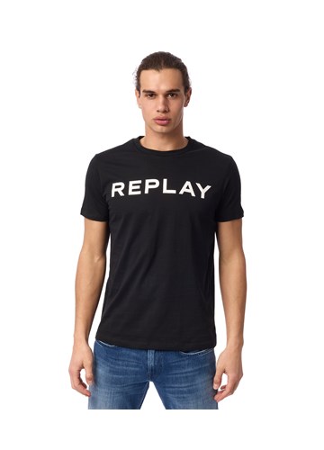 Replay CRNA MAJICA KRATKIH RUKAVA S CLASSIC REPLAY PRINTOM - 2