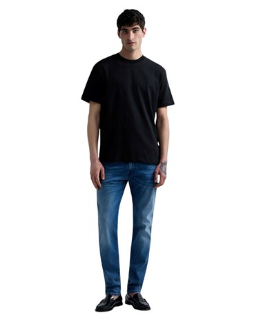 Replay crna majica kratkih rukava s vezom r