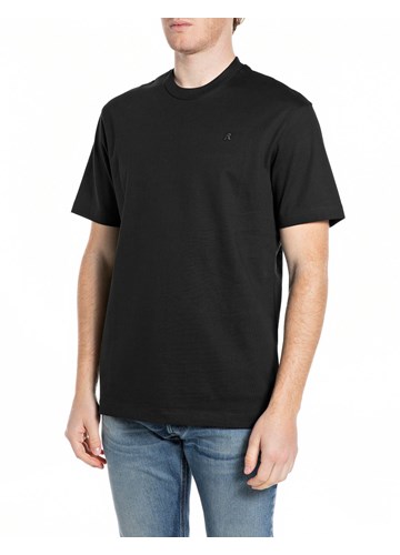 Replay CRNA MAJICA KRATKIH RUKAVA S VEZOM R - 1