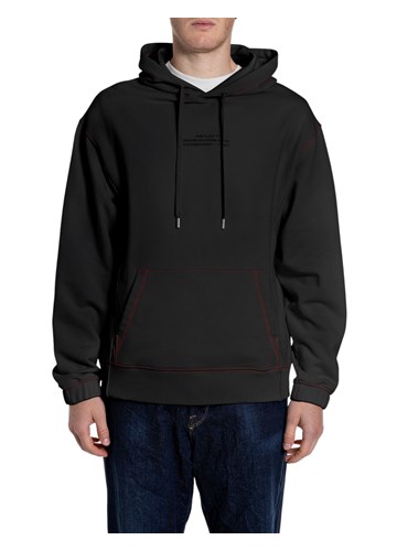 Replay CRNA MAJICA OD FROTIRA S KAPULJAČOM - 1