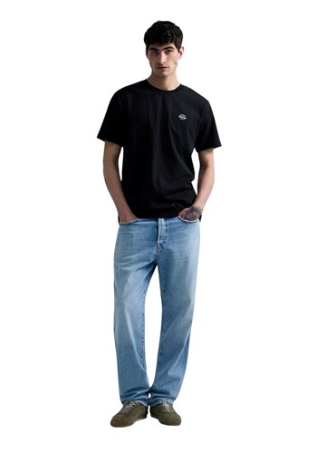 Replay CRNA MAJICA OD ORGANSKOG PAMUKA S NAŠIVENOM ETIKETOM - 1