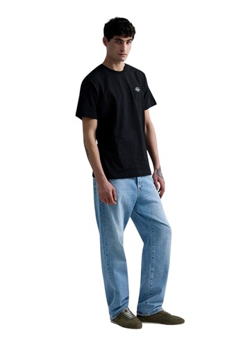 Replay CRNA MAJICA OD ORGANSKOG PAMUKA S NAŠIVENOM ETIKETOM - 4