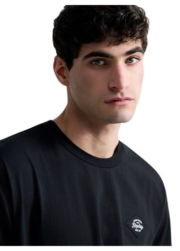 Replay CRNA MAJICA OD ORGANSKOG PAMUKA S NAŠIVENOM ETIKETOM - 5