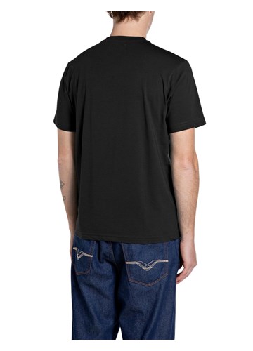 Replay CRNA MAJICA OD ORGANSKOG PAMUKA S NAŠIVENOM ETIKETOM - 2