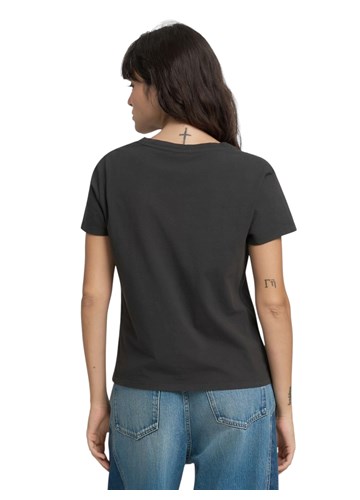 Replay CRNA MAJICA OD ŽERSEJA S V IZREZOM - 3