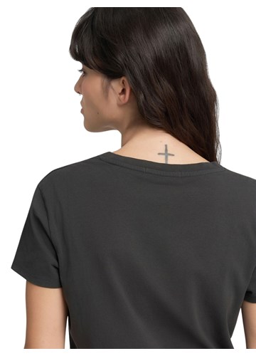 Replay CRNA MAJICA OD ŽERSEJA S V IZREZOM - 6