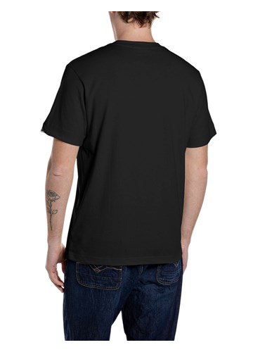 Replay CRNA MAJICA OD ŽERSEJA S IZVEZENIM R NA OVRATNIKU - 2