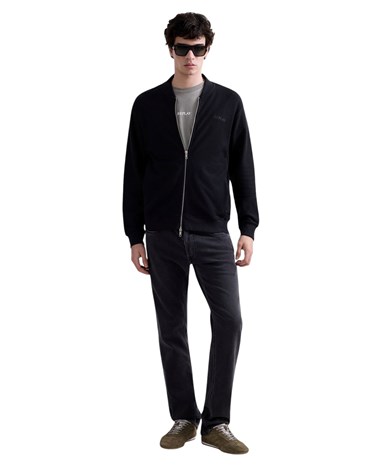 Replay crna majica od žerseja u bomber kroju