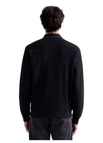 Replay CRNA MAJICA OD ŽERSEJA U BOMBER KROJU - 3