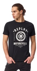 CRNA MAJICA S REPLAY MOTORCYCLES BIKER PRINTOM - 3