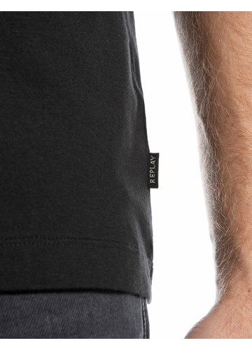 Replay CRNA MAJICA S KRUŽNIM PRINTOM NA LEĐIMA - 5