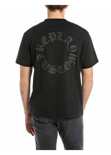 Replay CRNA MAJICA S KRUŽNIM PRINTOM NA LEĐIMA - 2