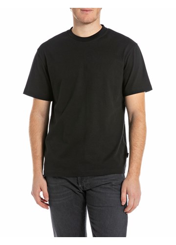 Replay CRNA MAJICA S KRUŽNIM PRINTOM NA LEĐIMA - 1